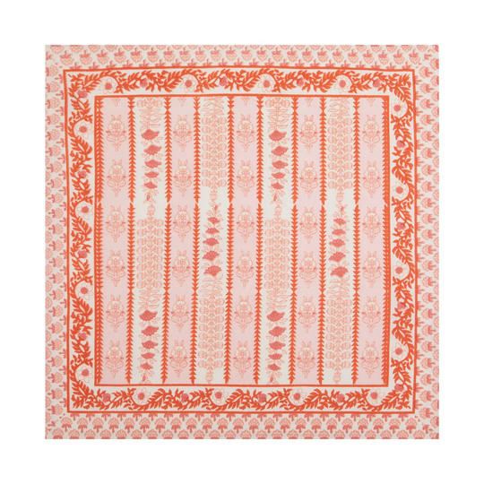 CHARLOTTE BLOCKPRINT NAPKINS, SET OF TWO, PINK